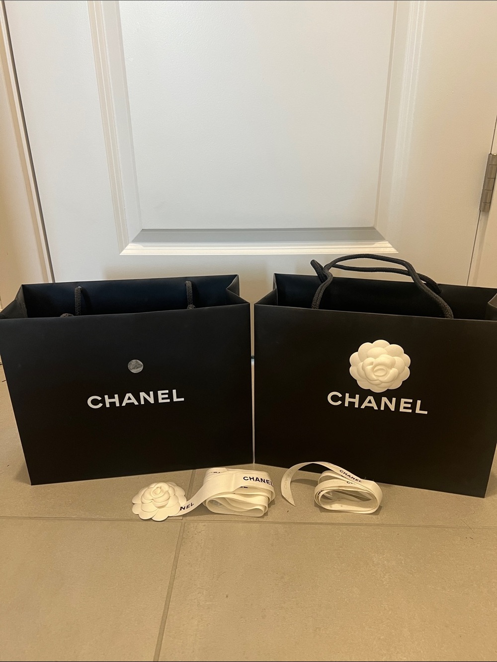 2 chanel shopping bags